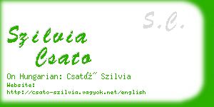 szilvia csato business card